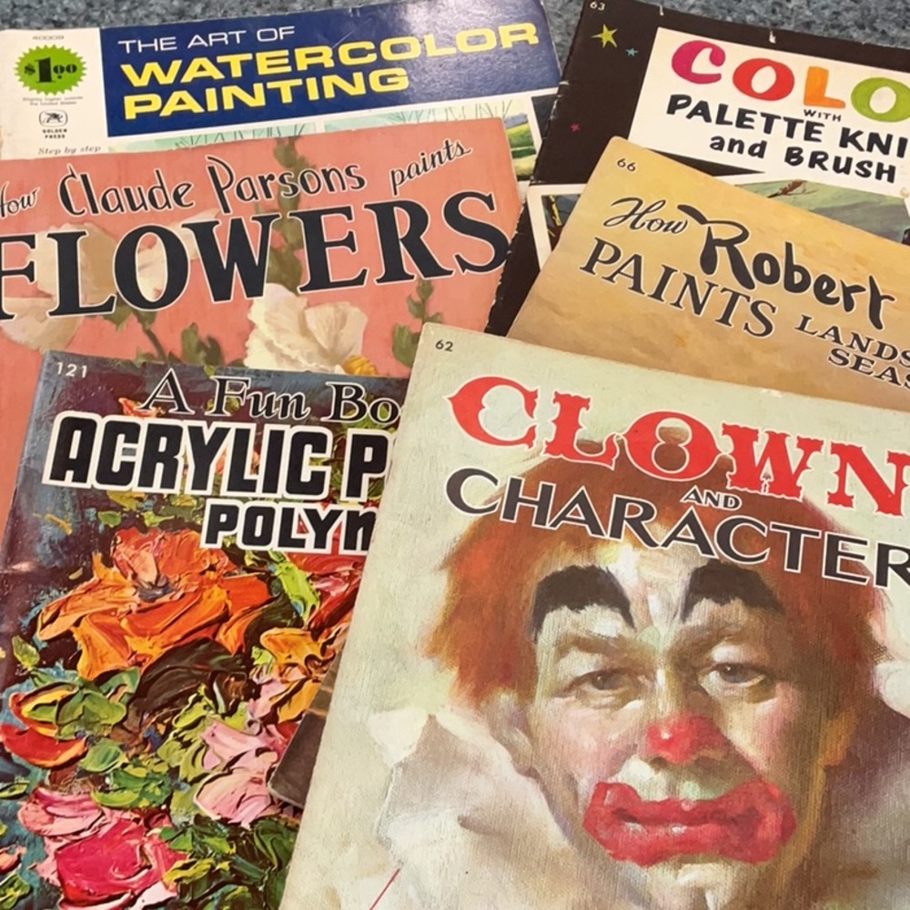 Vintage Art Instruction Books Set of 6. Walter Foster publishing.